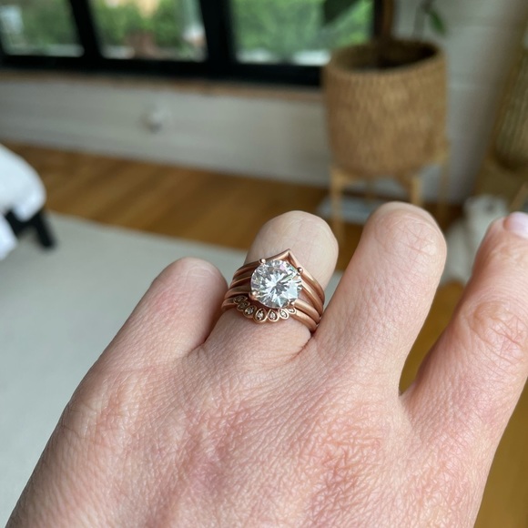 NEO Moissanite 2.7 Carat Stacking Ring Set - Picture 11 of 12